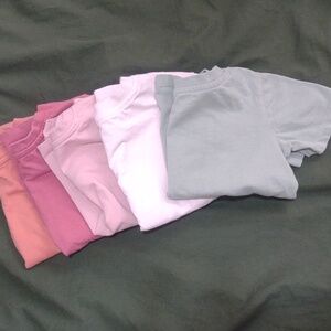 Honest Organic Cotton Toddler Girl Shirt Set Of 5